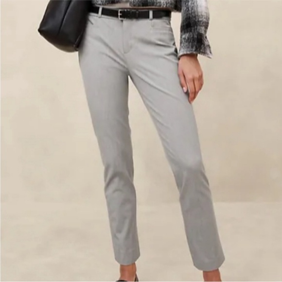 Banana Republic Sloan Curvy Fit Heather Grey Trouser Dress Pants Women’s 12 NWT - Picture 1 of 10